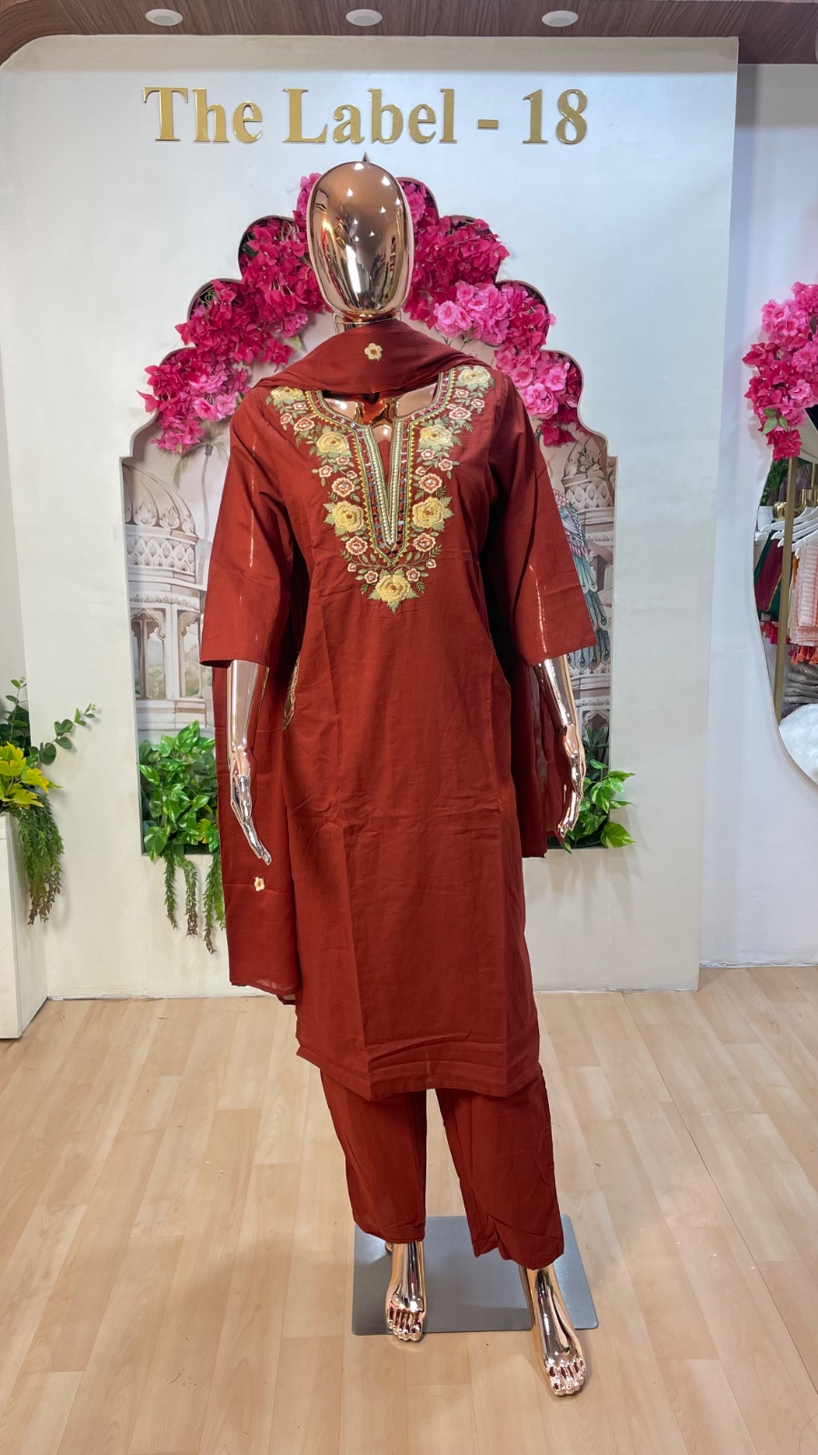 Rust Orange kurti set