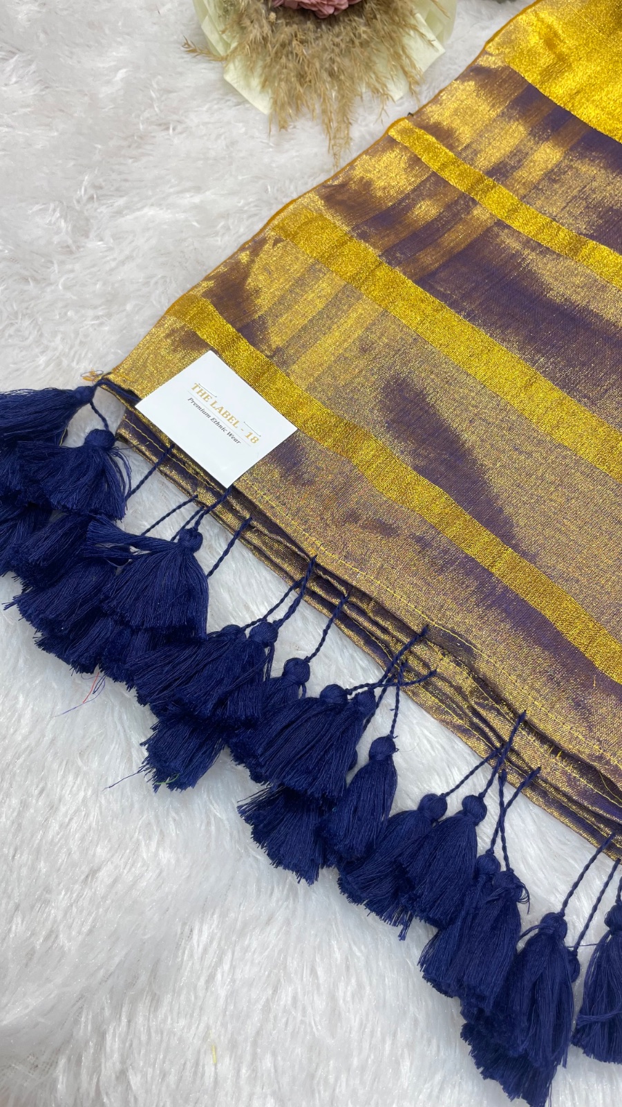 Golden sheen navy blue