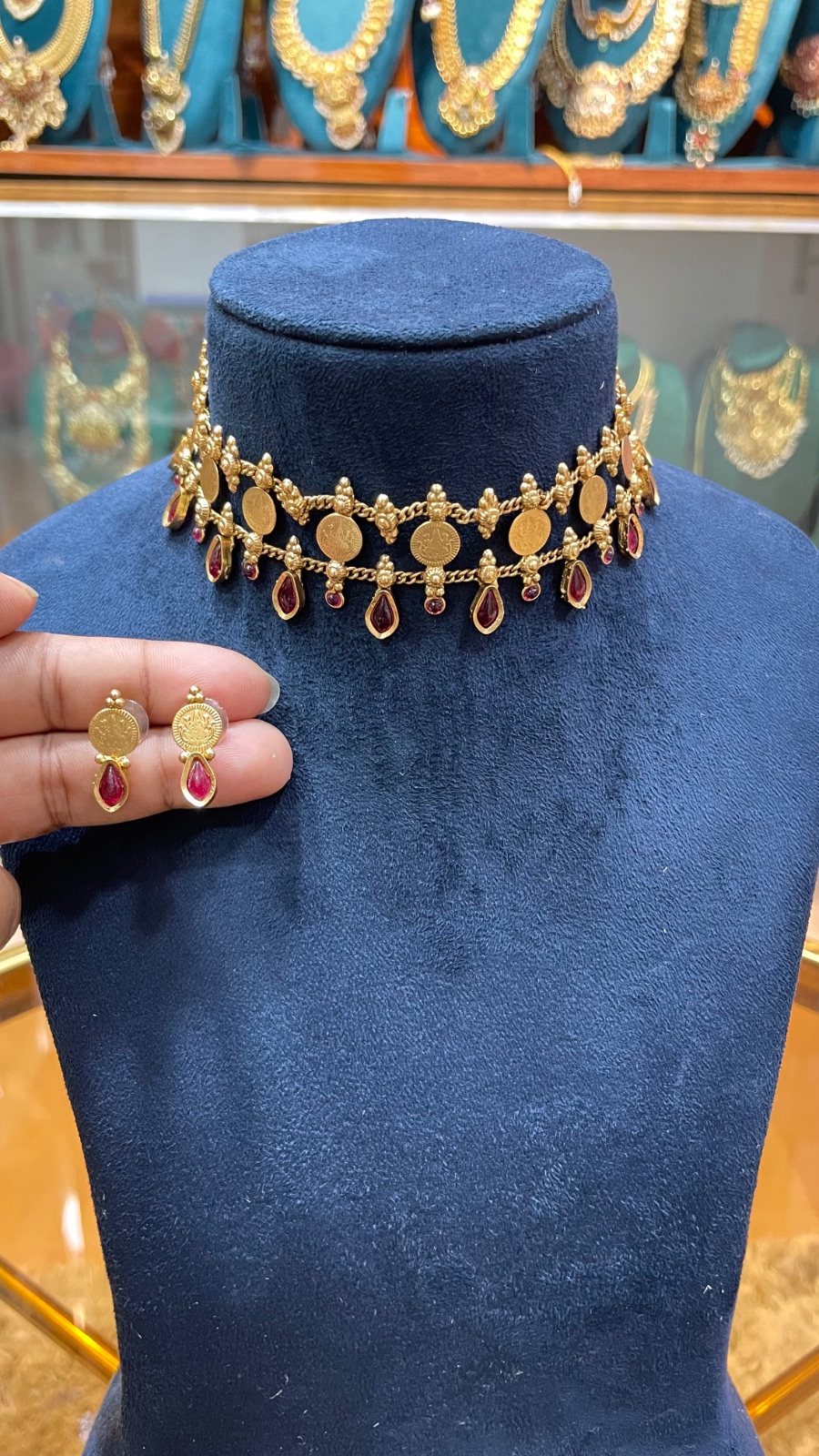 small coins with red drops angle 4