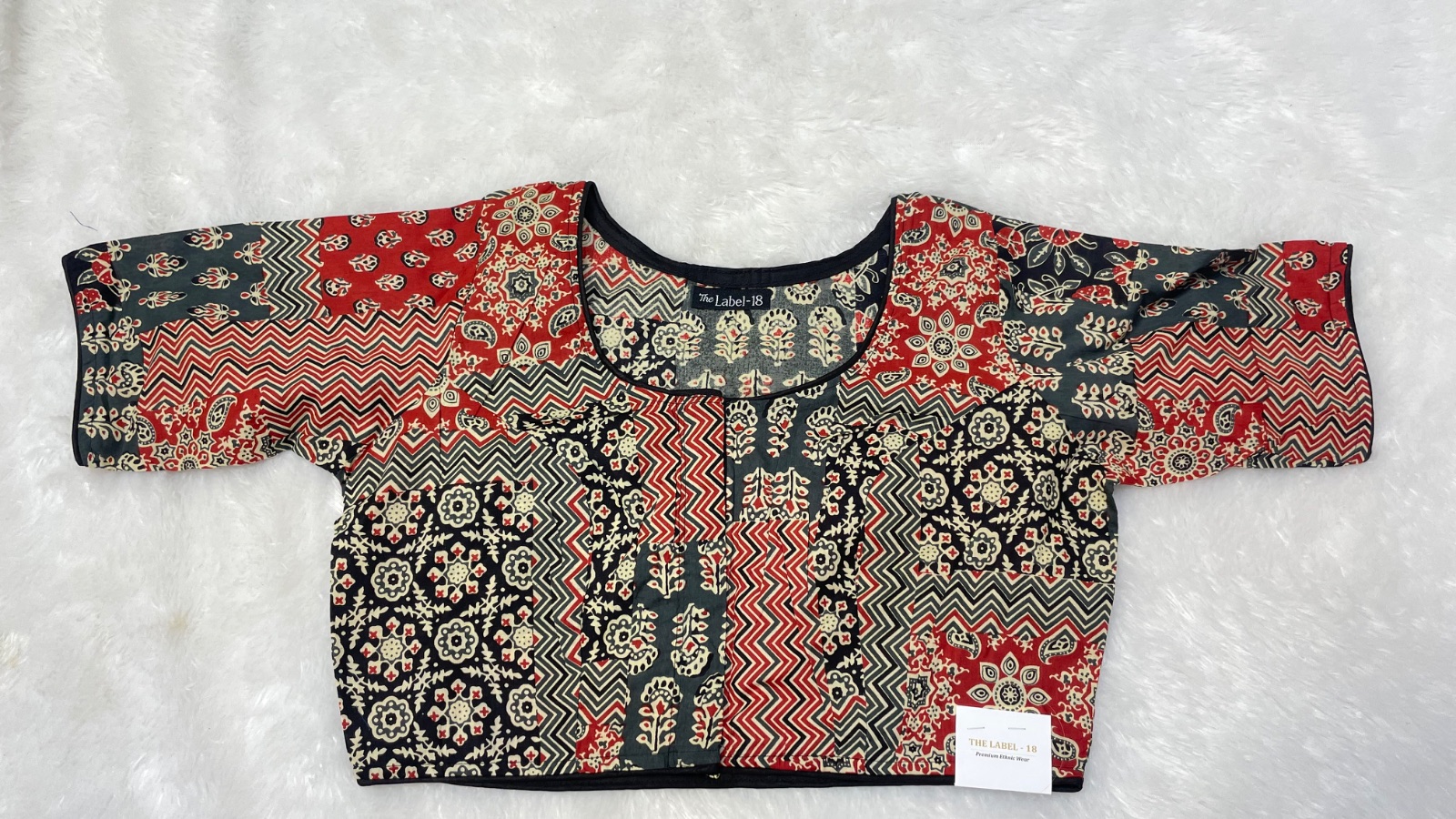 Cotton blouse without lining in Charcoal Grey