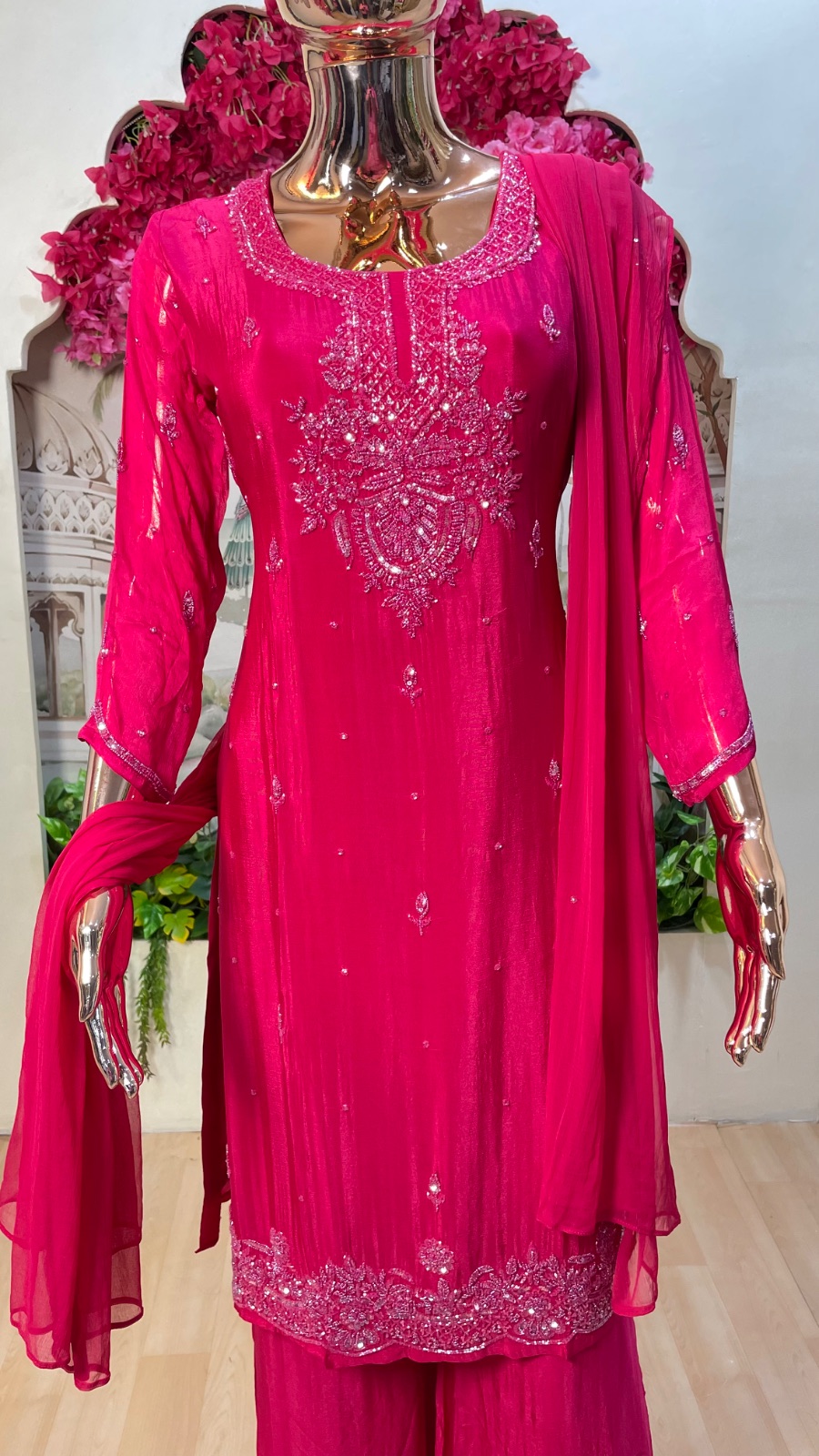 Pink kurti set angle 5