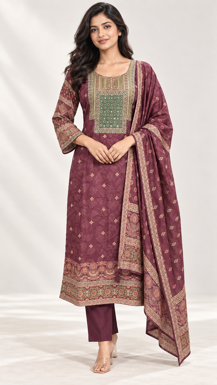 Crepe kurti dress