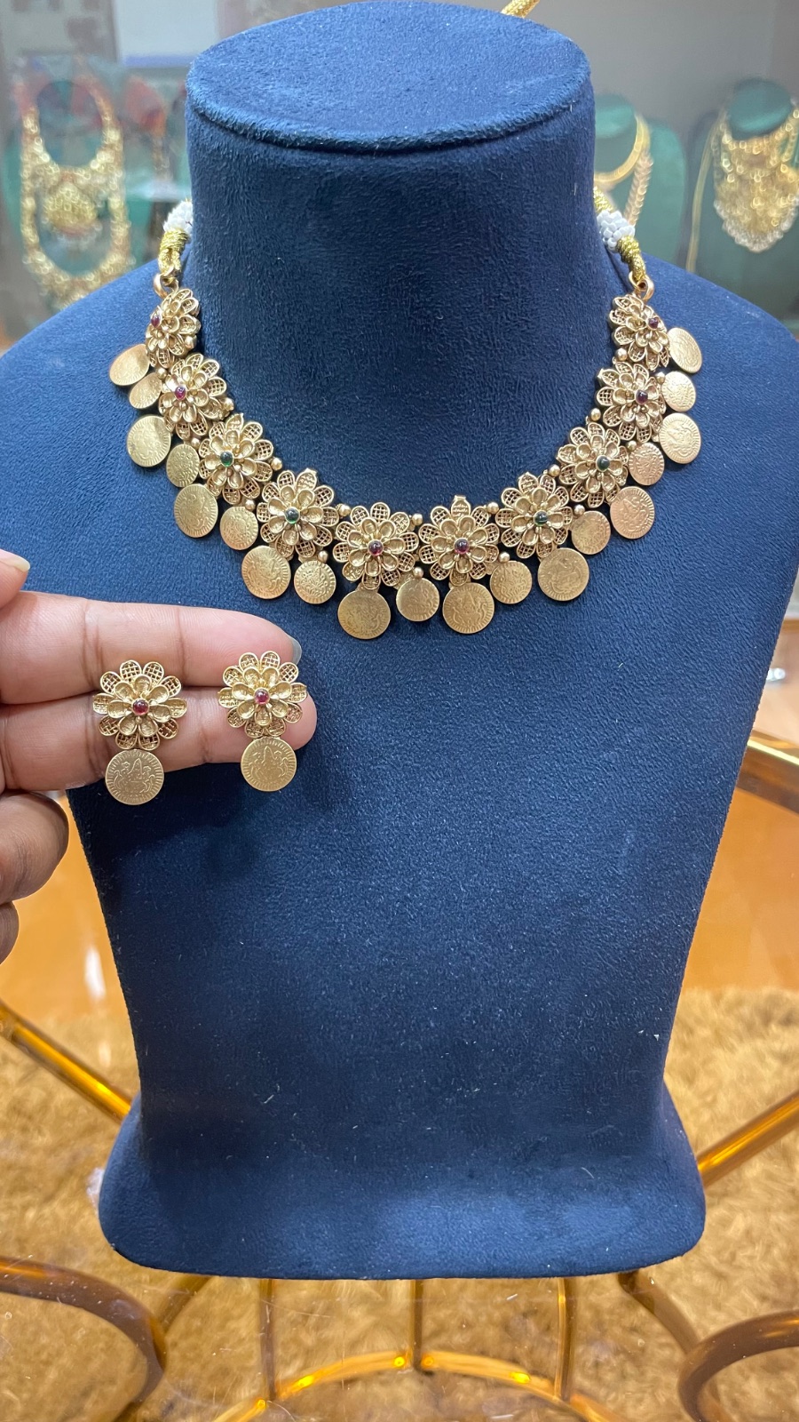 Flower with coins design