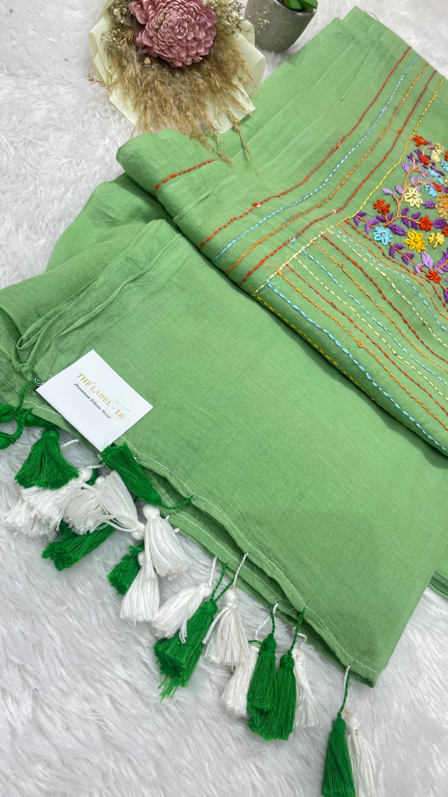 Embroidery cotton saree angle 4