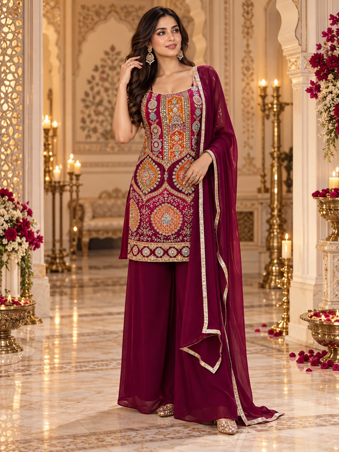 Multicolour kurti set