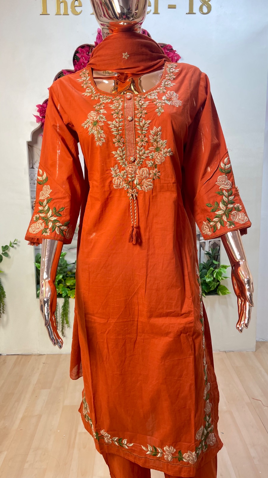 Orange kurti set