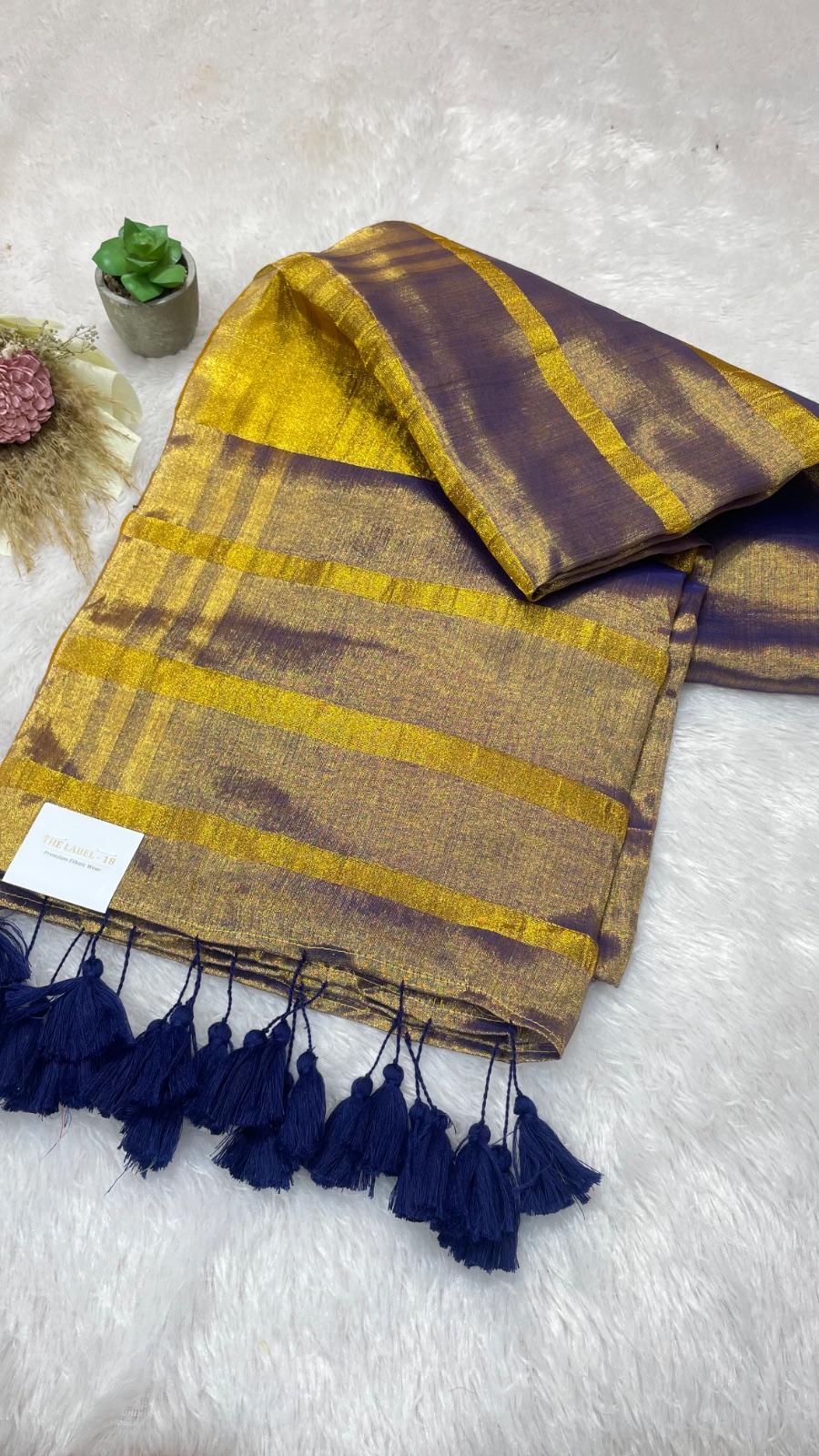 Golden sheen navy blue