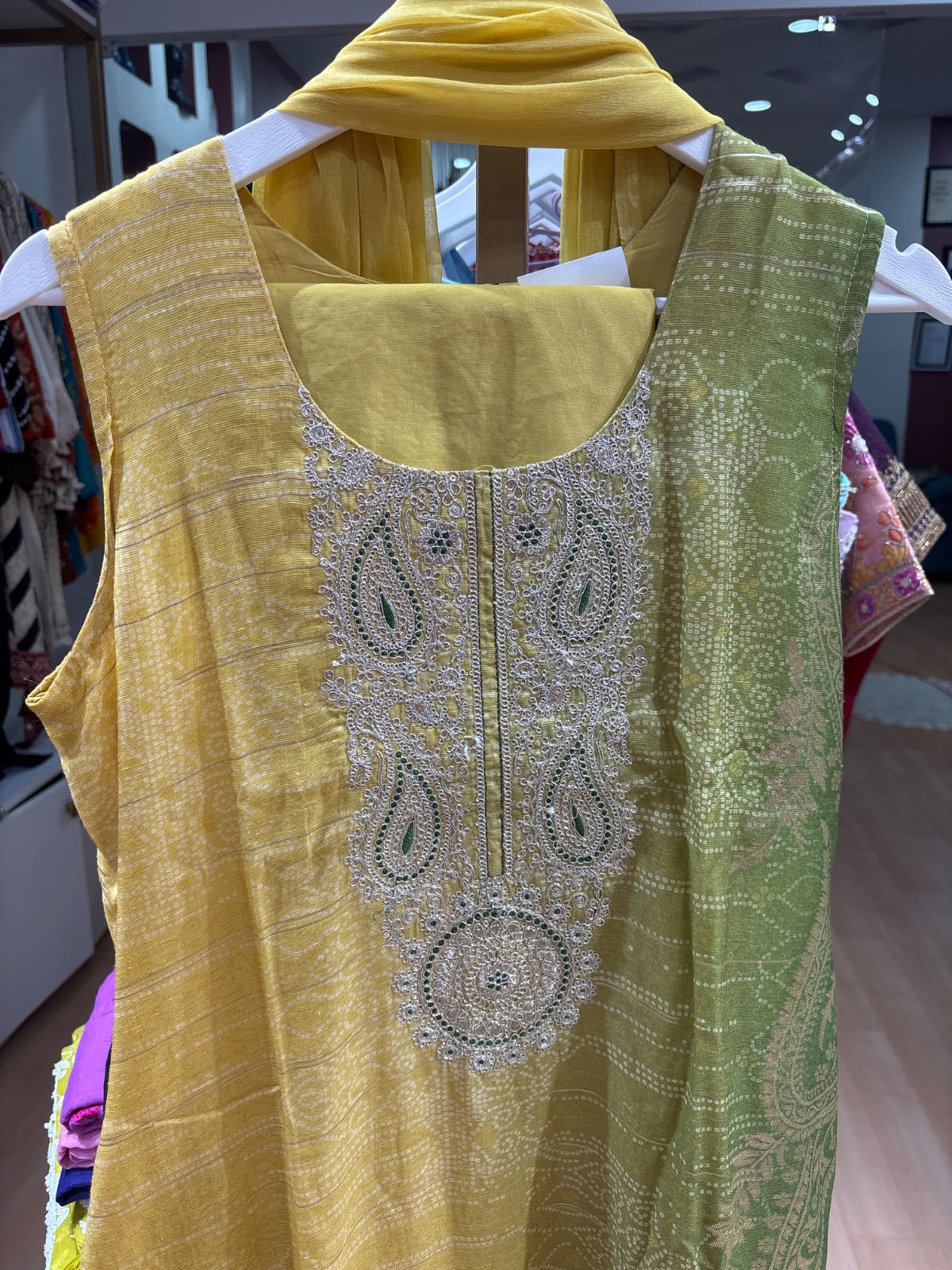 Greenish yellow dress angle 2