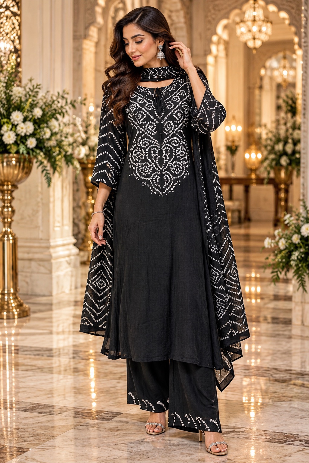 Black kurti set