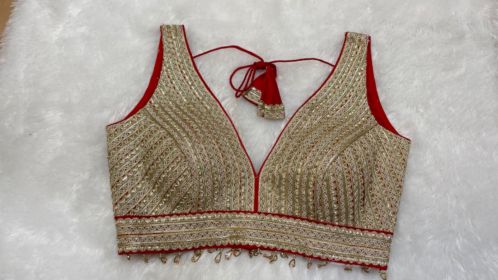 Lace worked blouse