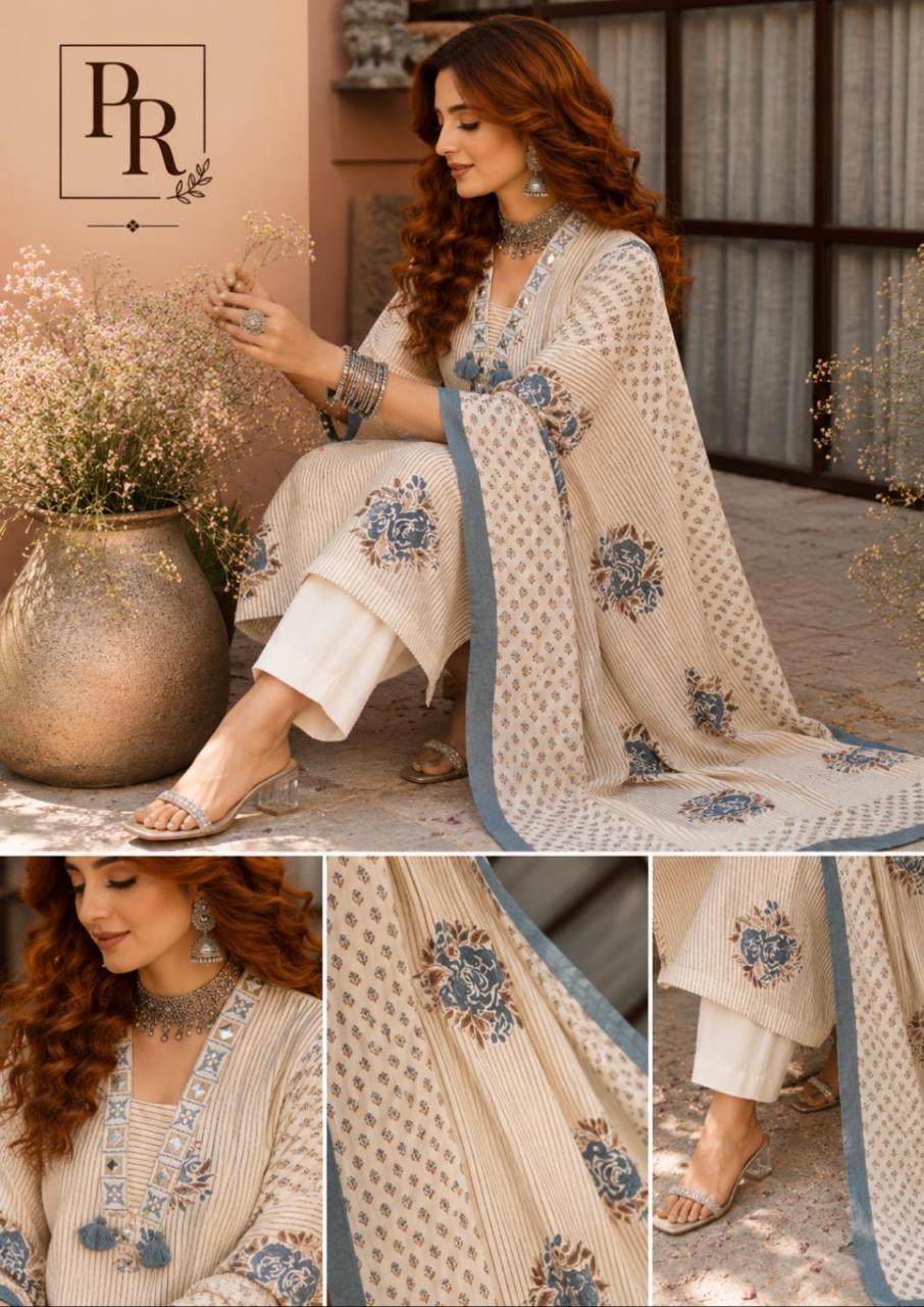 Strips cotton kurti set