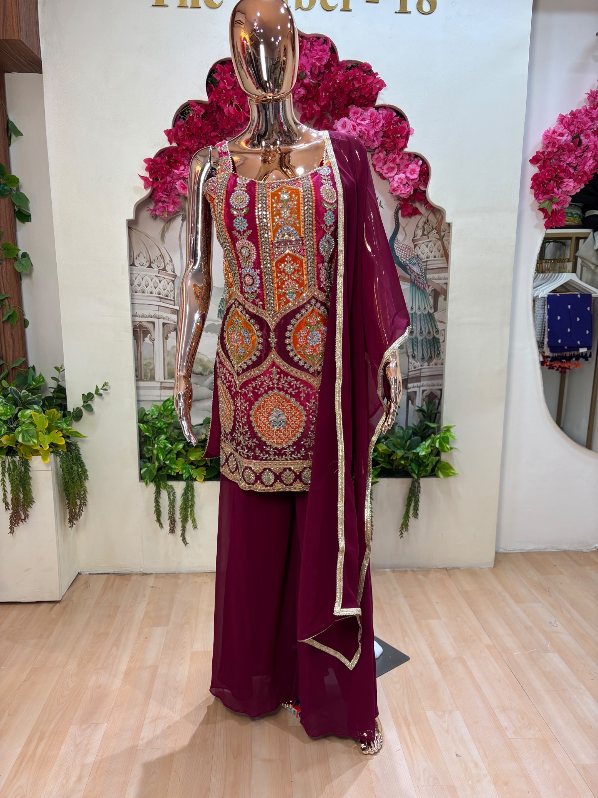 Multicolour kurti set angle 2
