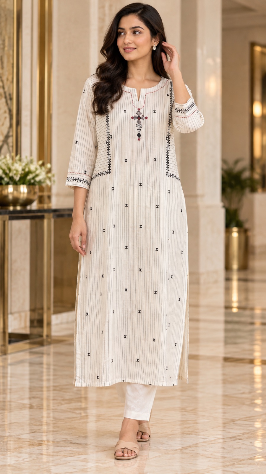 White kurti top