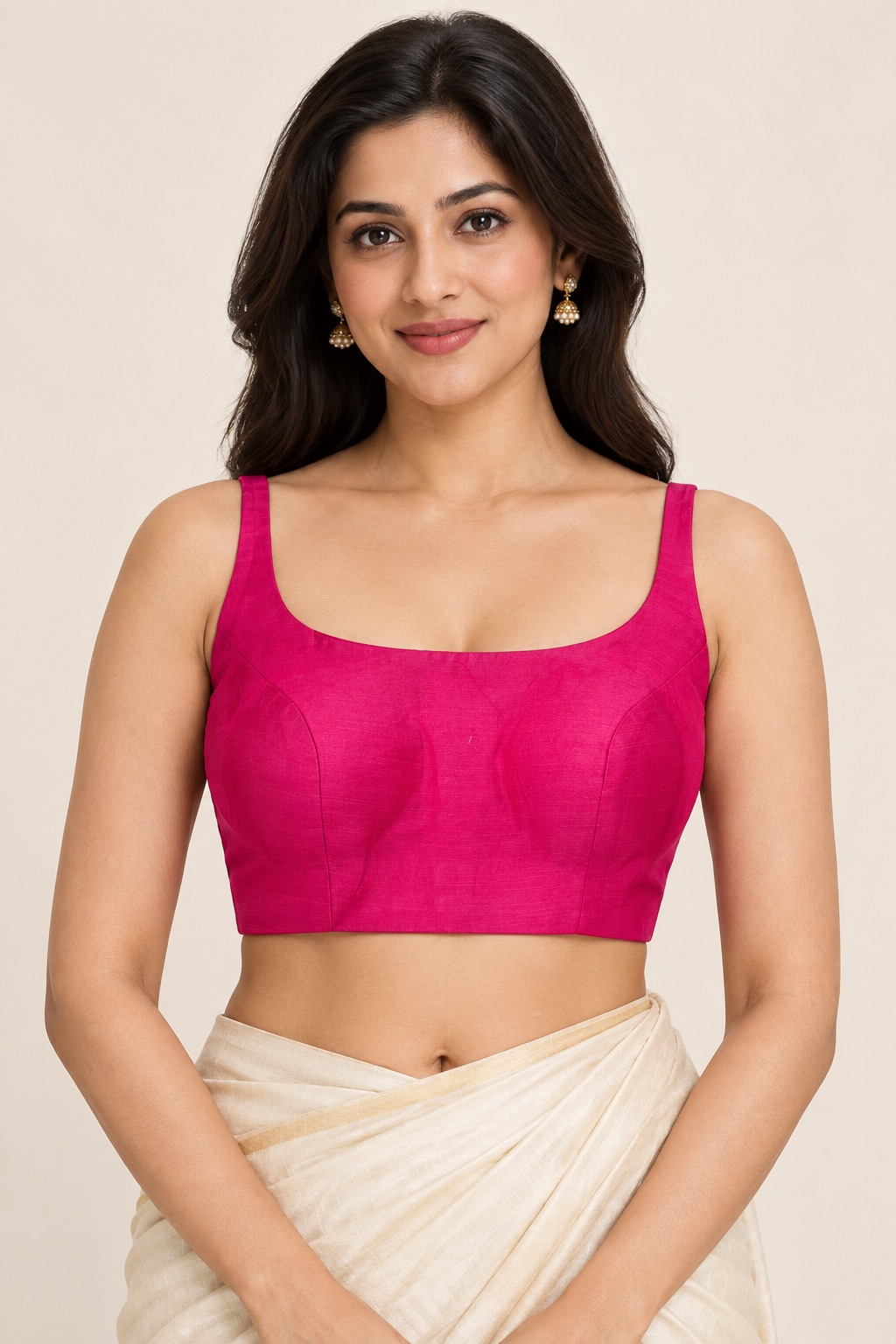 Plain sleeveless blouse
