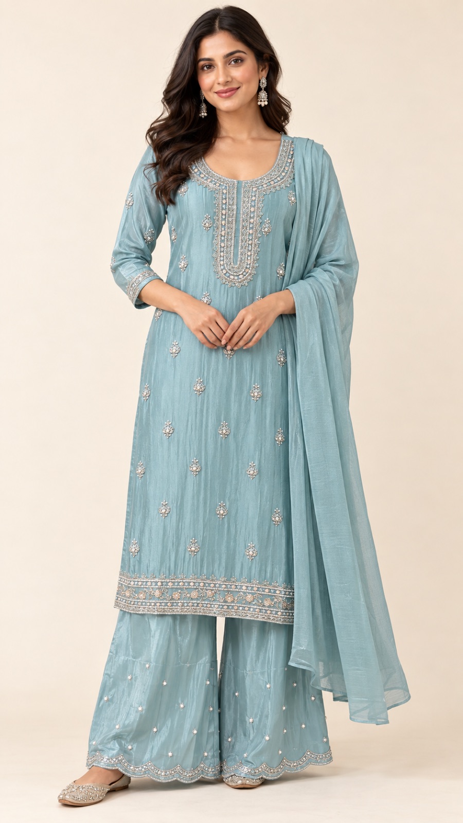 Light blue kurti set