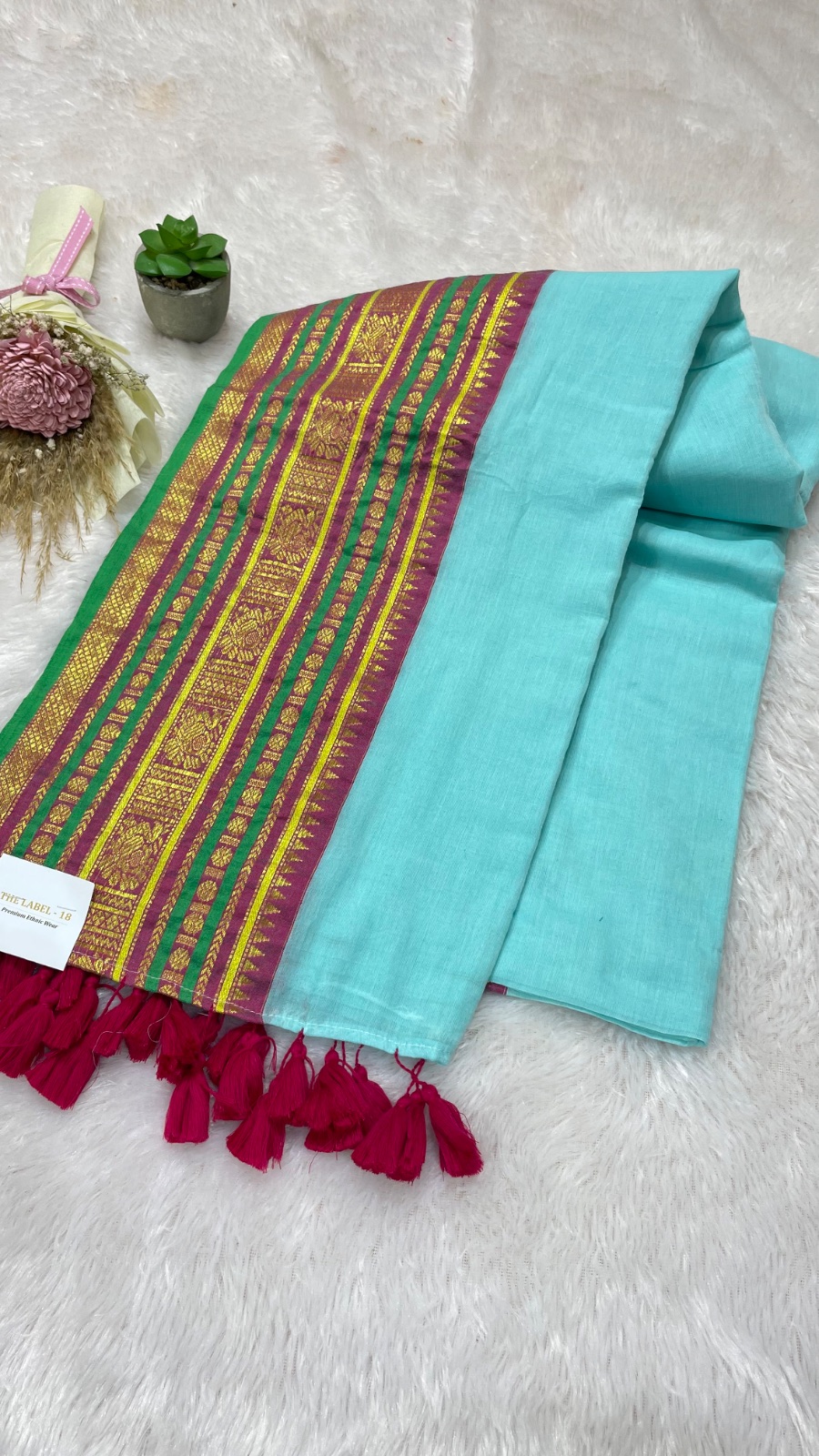 Zari border saree