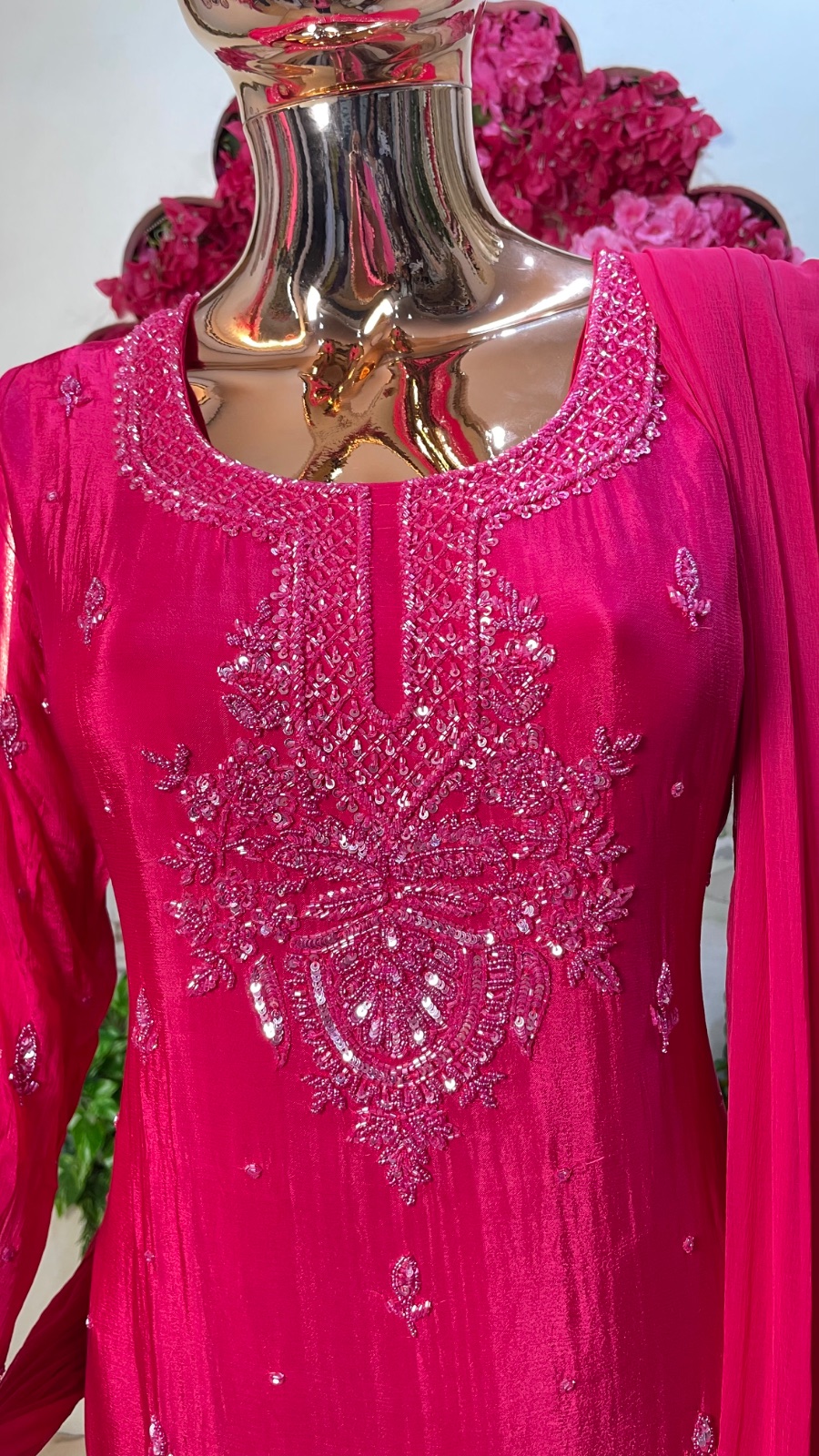 Pink kurti set angle 2