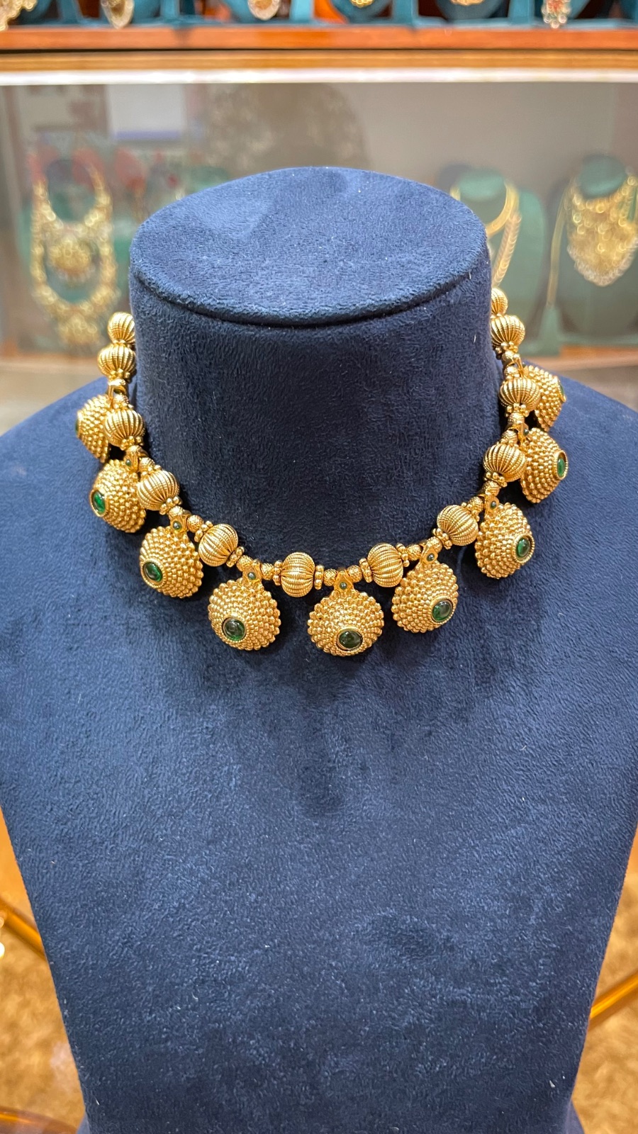 gold necklace angle 2
