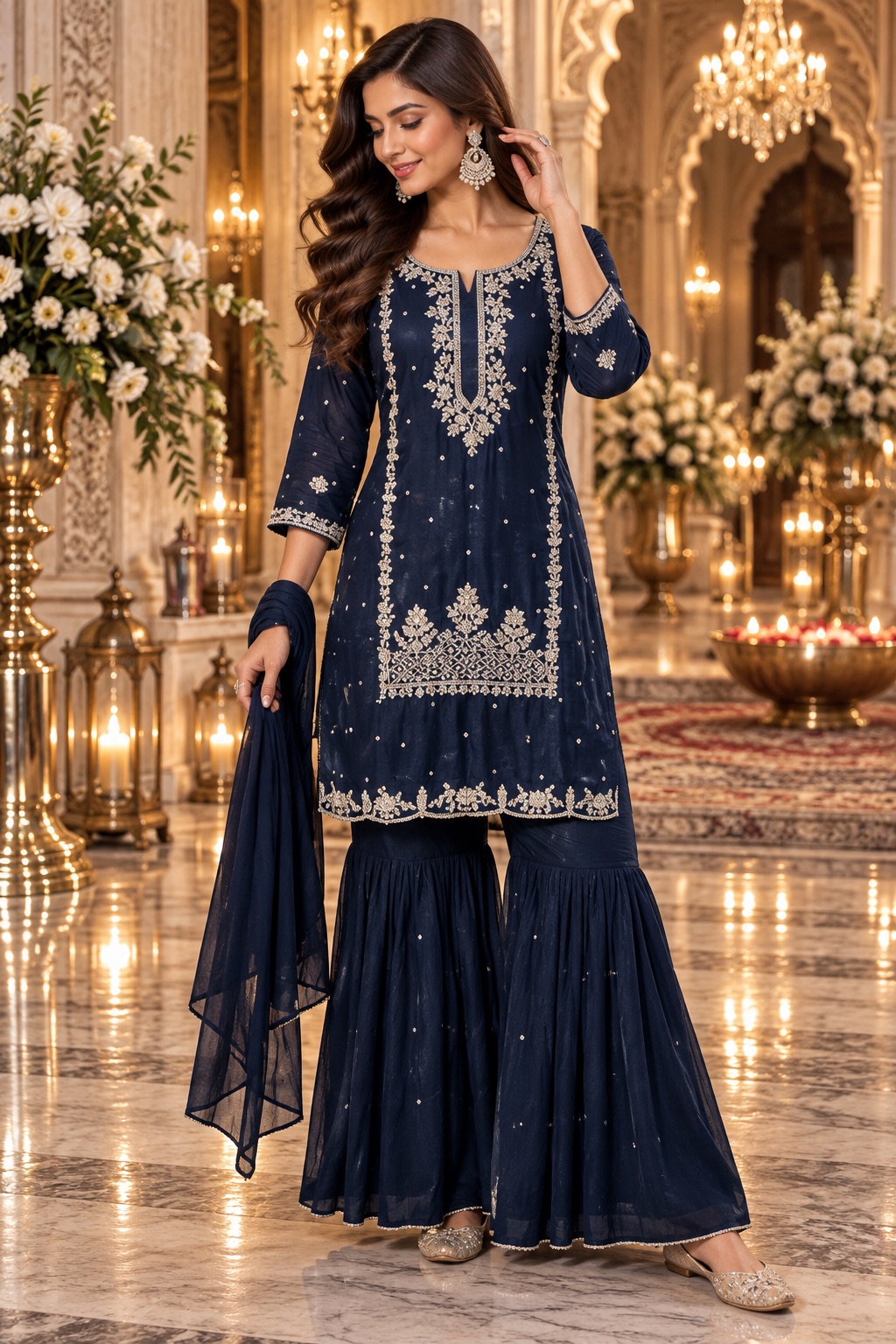 Blue kurti set