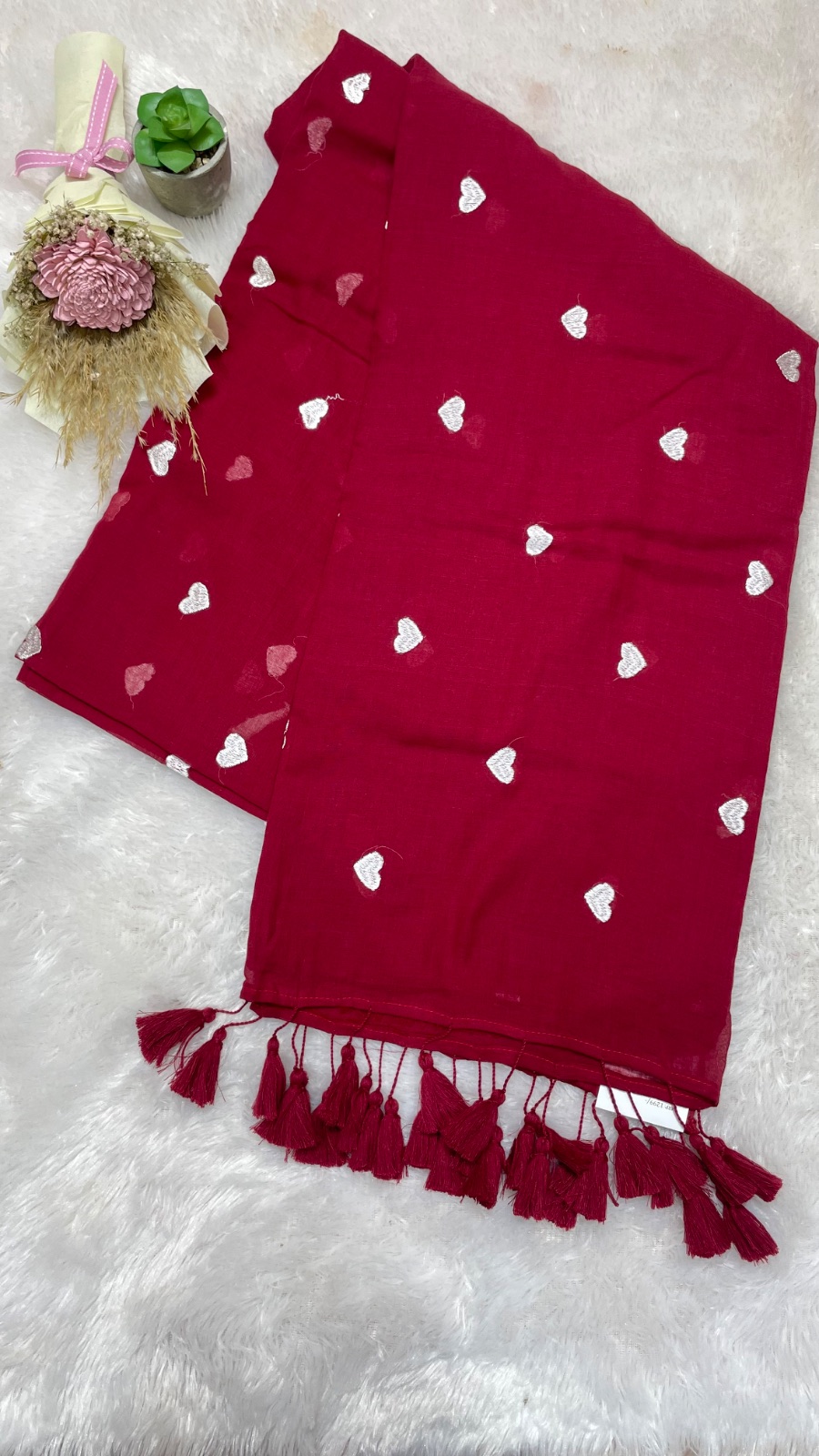 Heart cotton saree