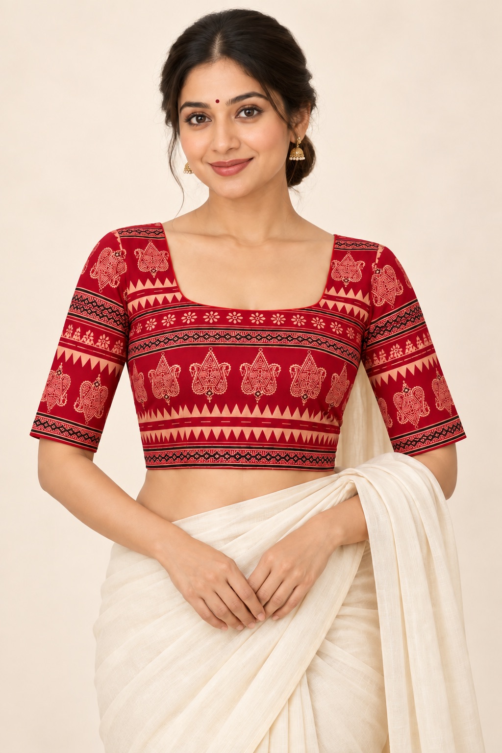 Cotton blouse without lining