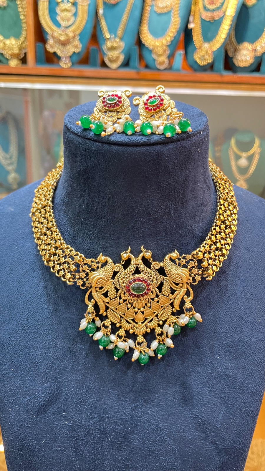 Peacock design necklace