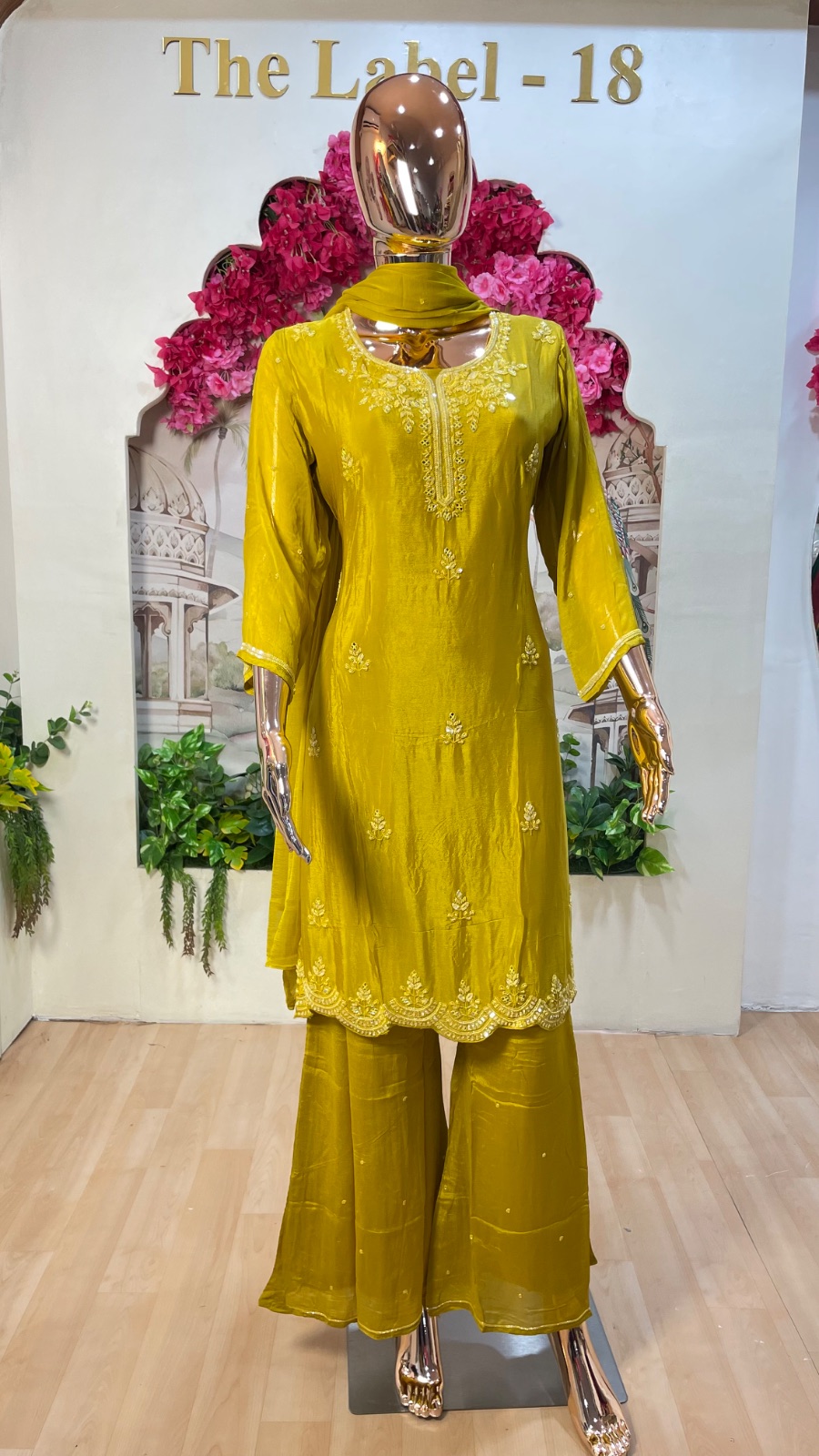Mustard yellow kurti set