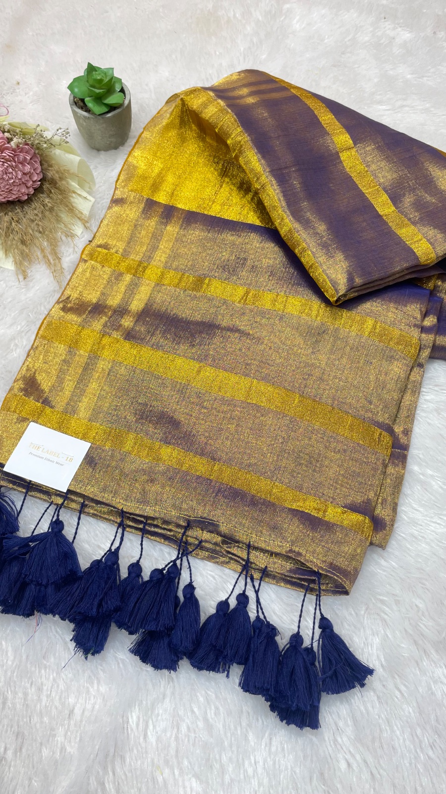 Golden sheen navy blue angle 4