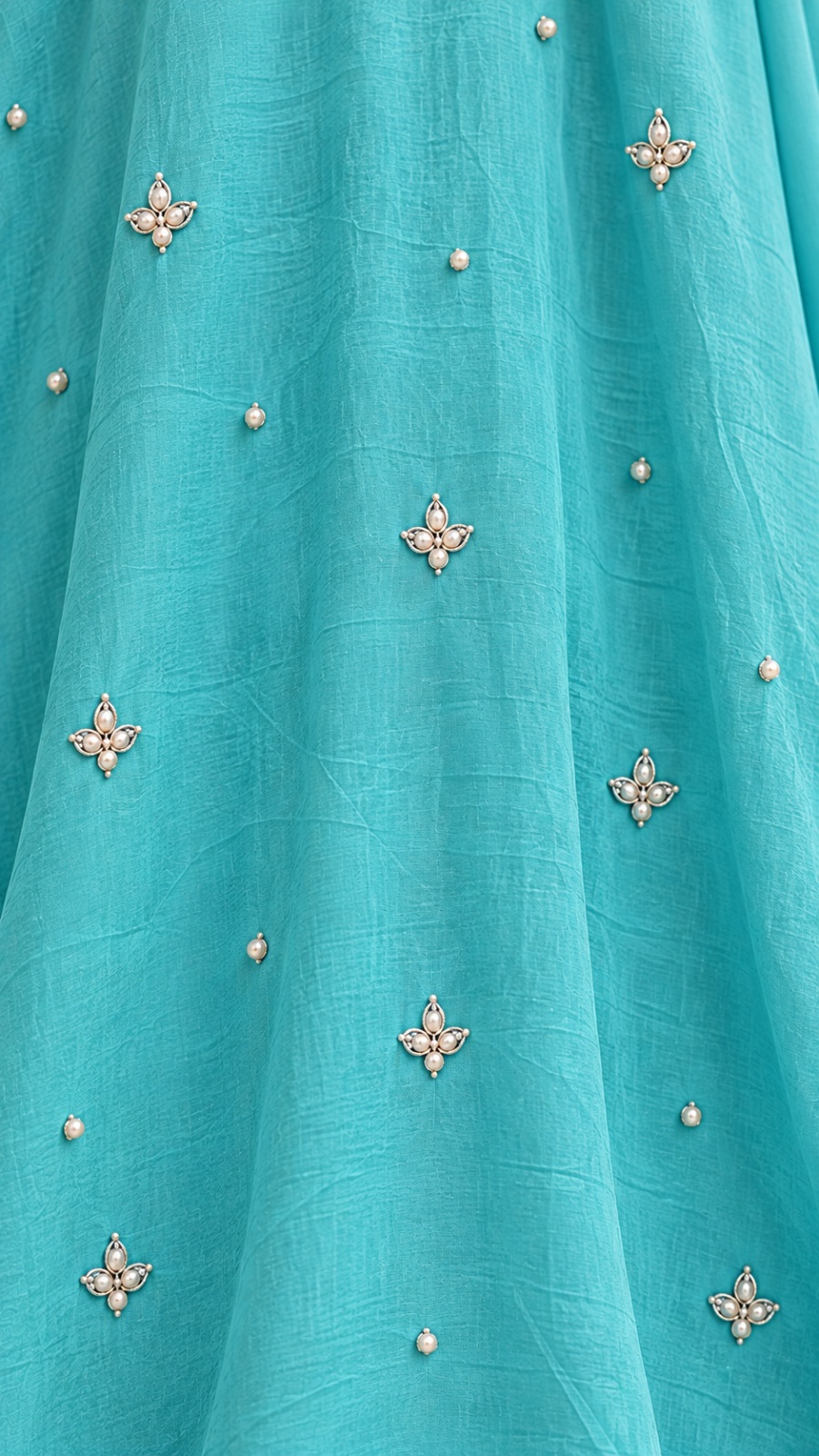 Turquoise blue party wear dress angle 3